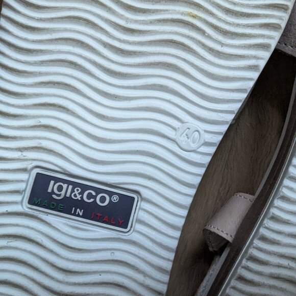 Igi&Co Sindy Sandals White/Taupe Size 40 (US 9.5–10) Made in Italy - Picture 9 of 11